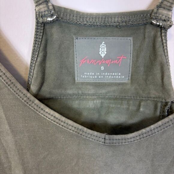Free People Movement Green Sleeveless Athletic Jumpsuit Size Small - Picture 4 of 9